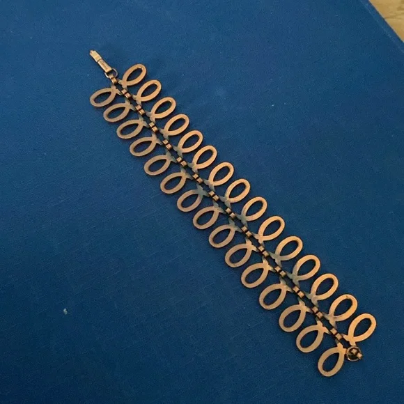 Renoir Copper 1950’s Linked Swirl Bracelet Vintage - Picture 4 of 8